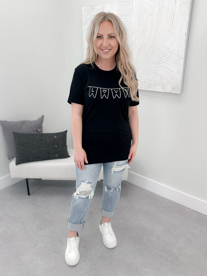 Sign I Love You Tee in Black by Ash + Antler