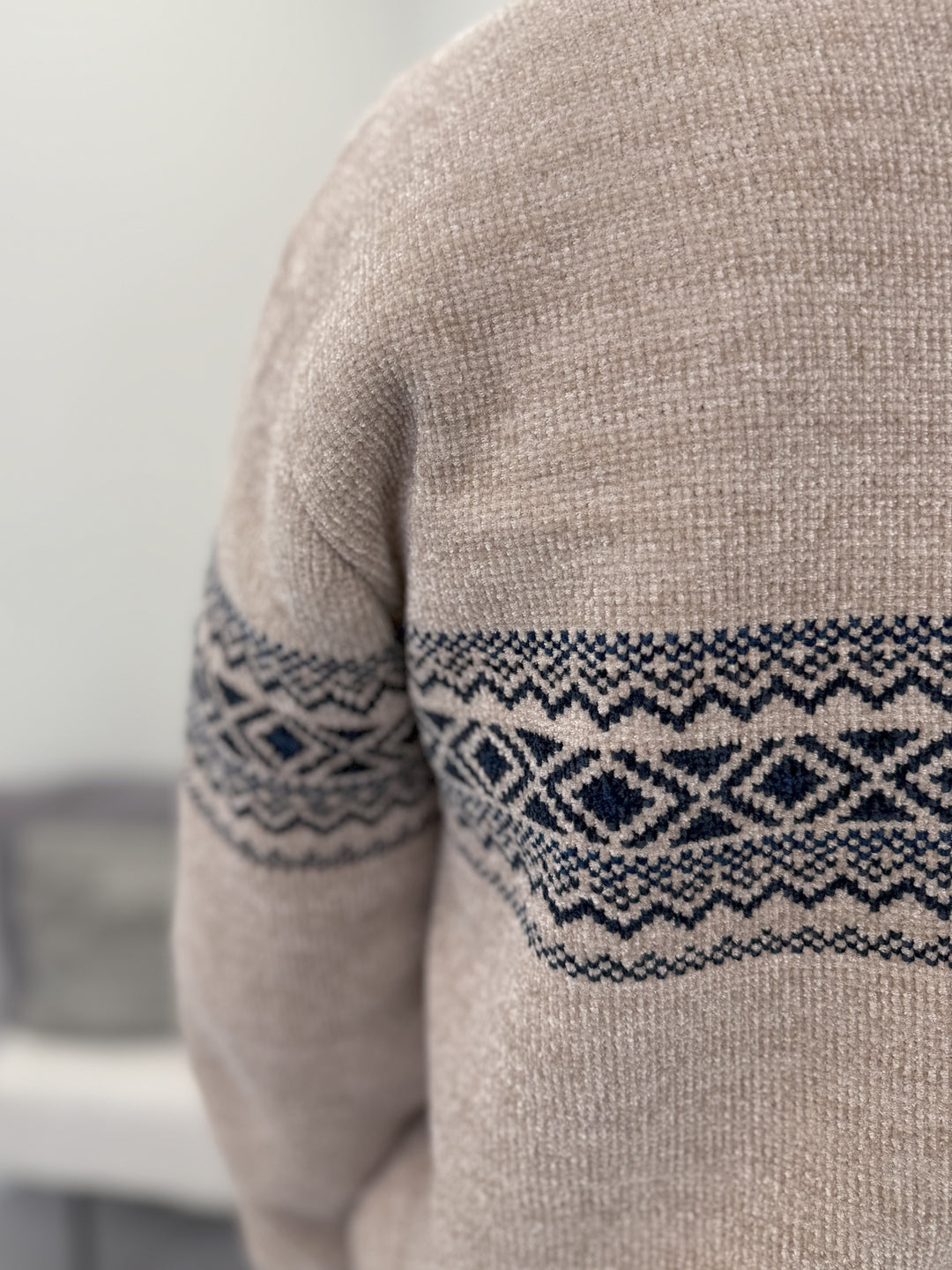 Ridge Men's Sweater in Stone