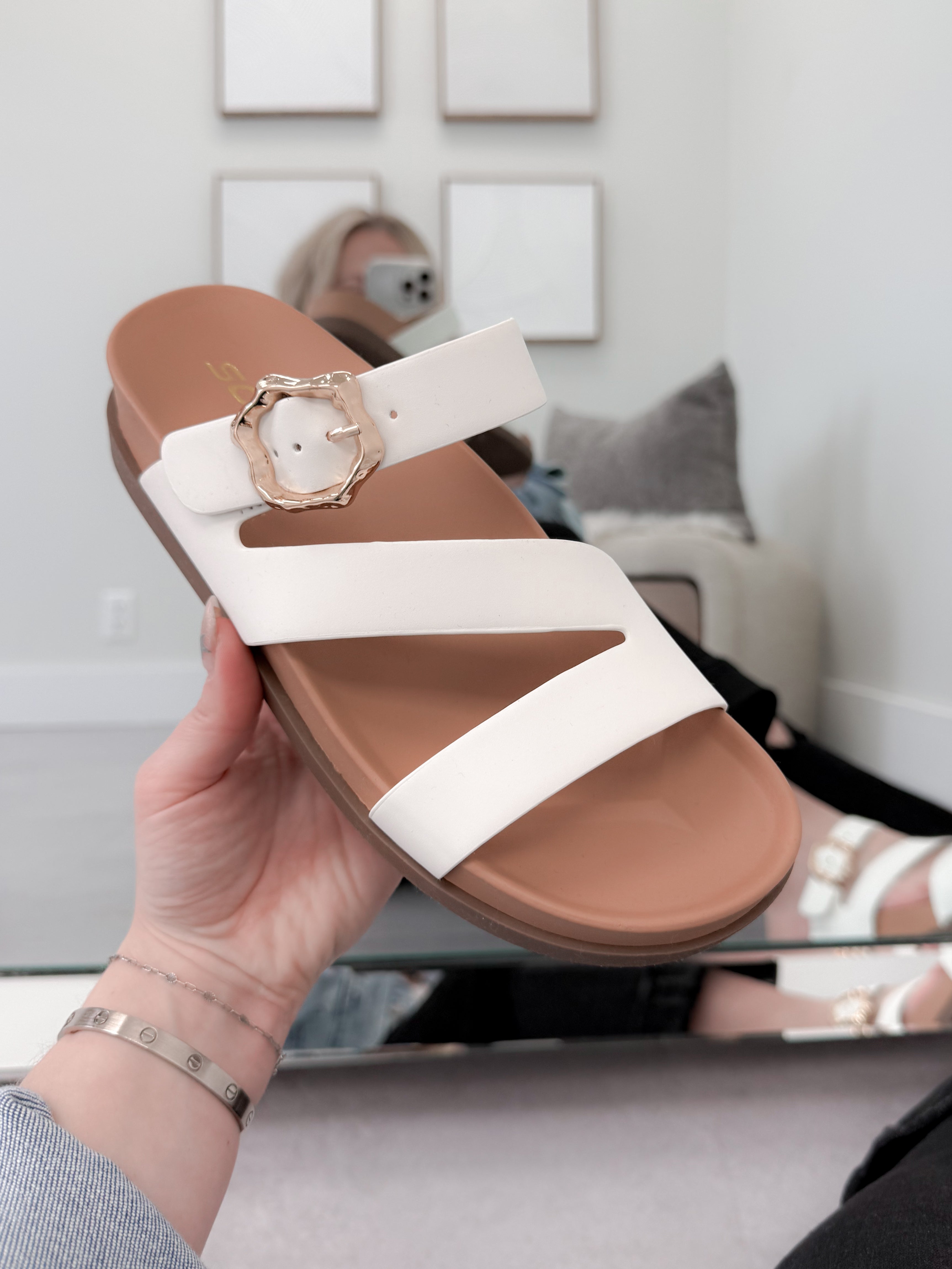 Astrid Sandals in Cloud White