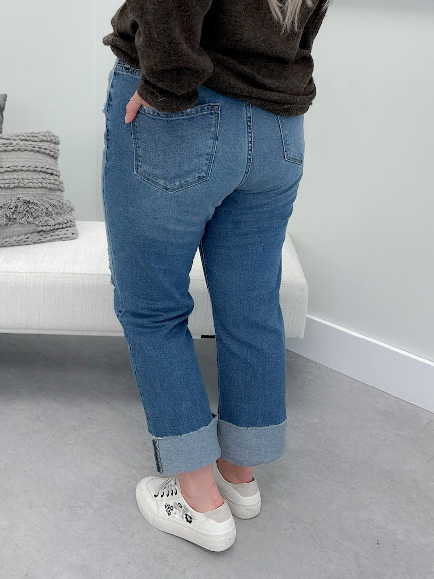 Nelson High Rise Straight Jeans by Kancan
