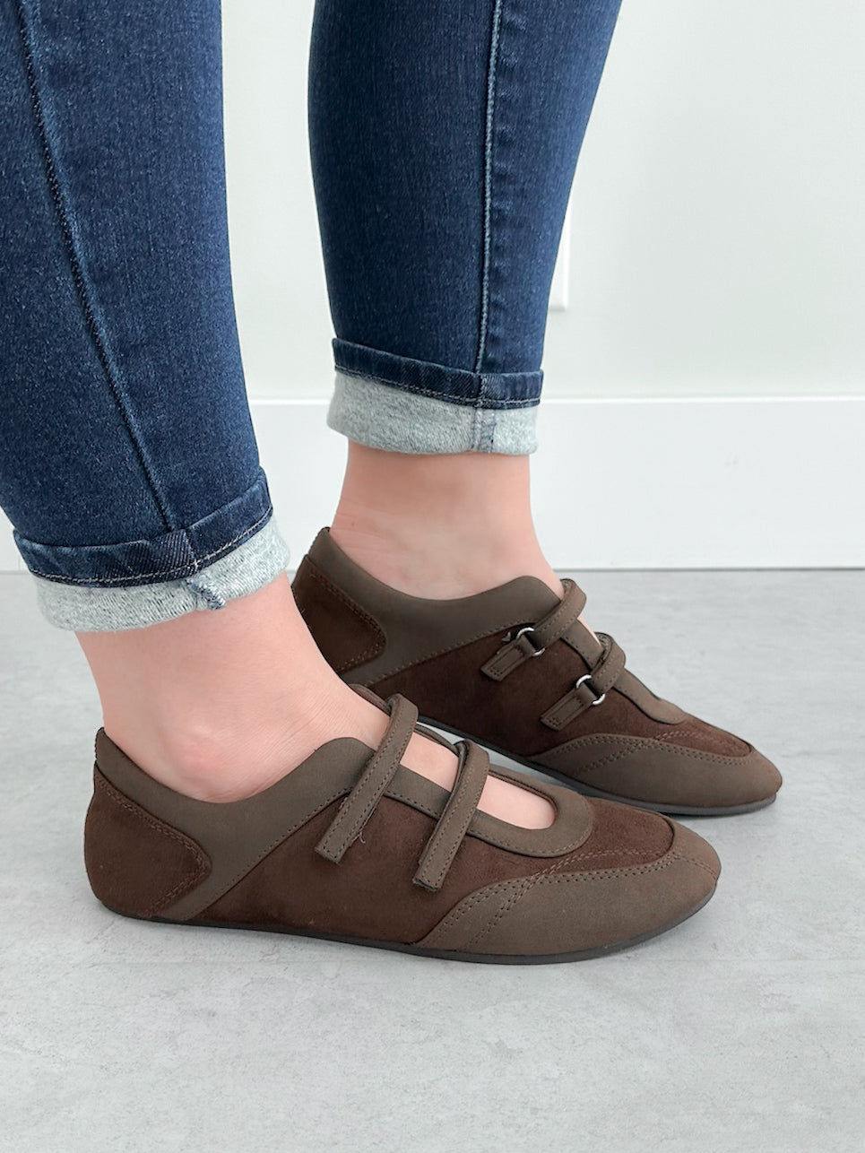 Gadara Mary Jane Sneaker in Brown