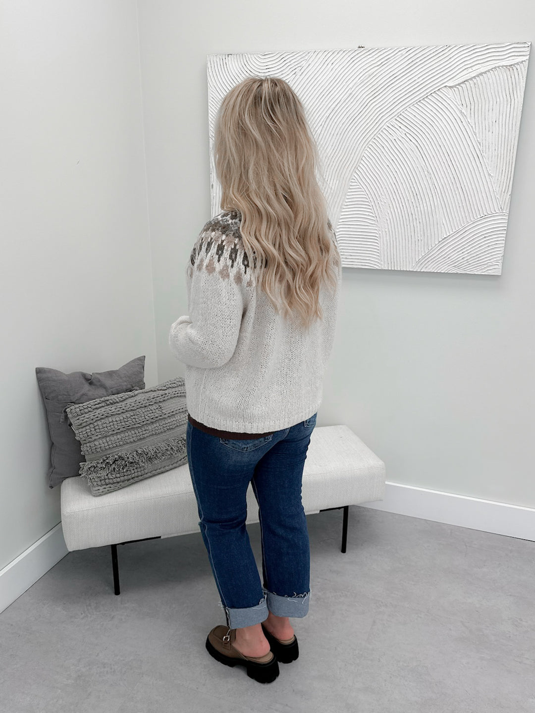 Gatlin Cardigan in Ivory