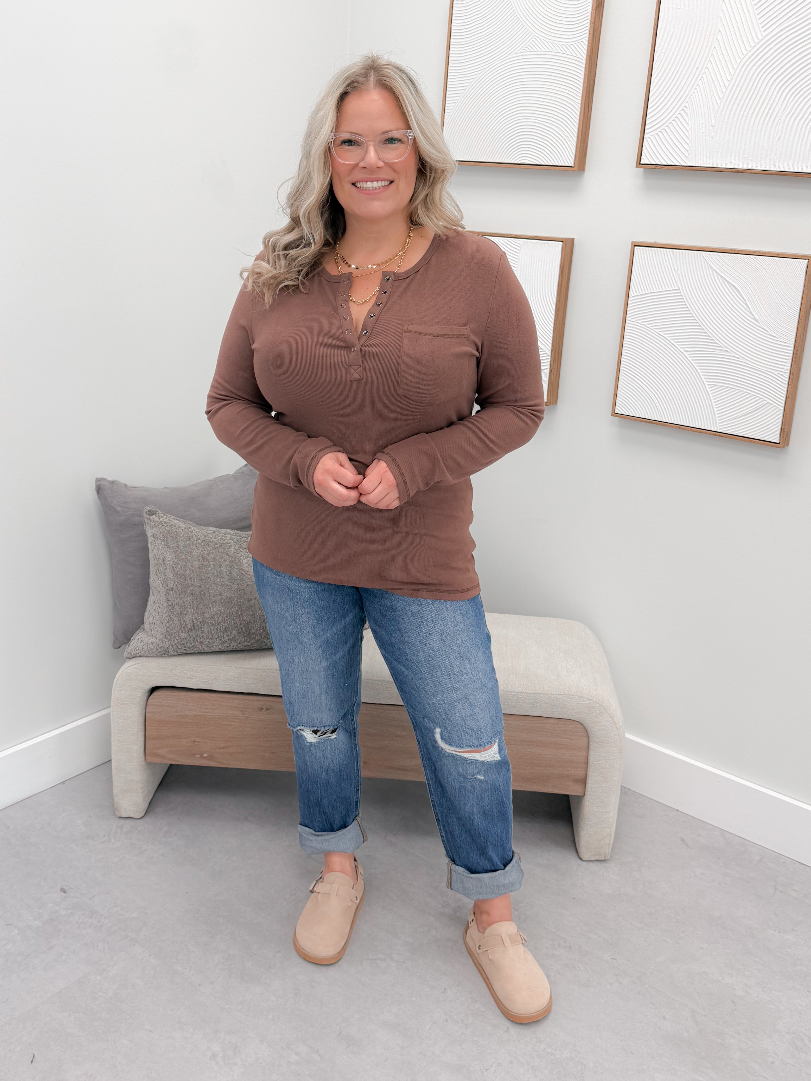 Georgia Long Sleeve in Brown