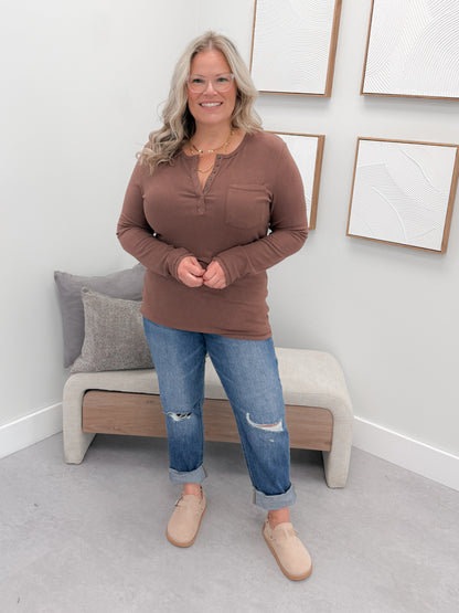 Georgia Long Sleeve in Brown