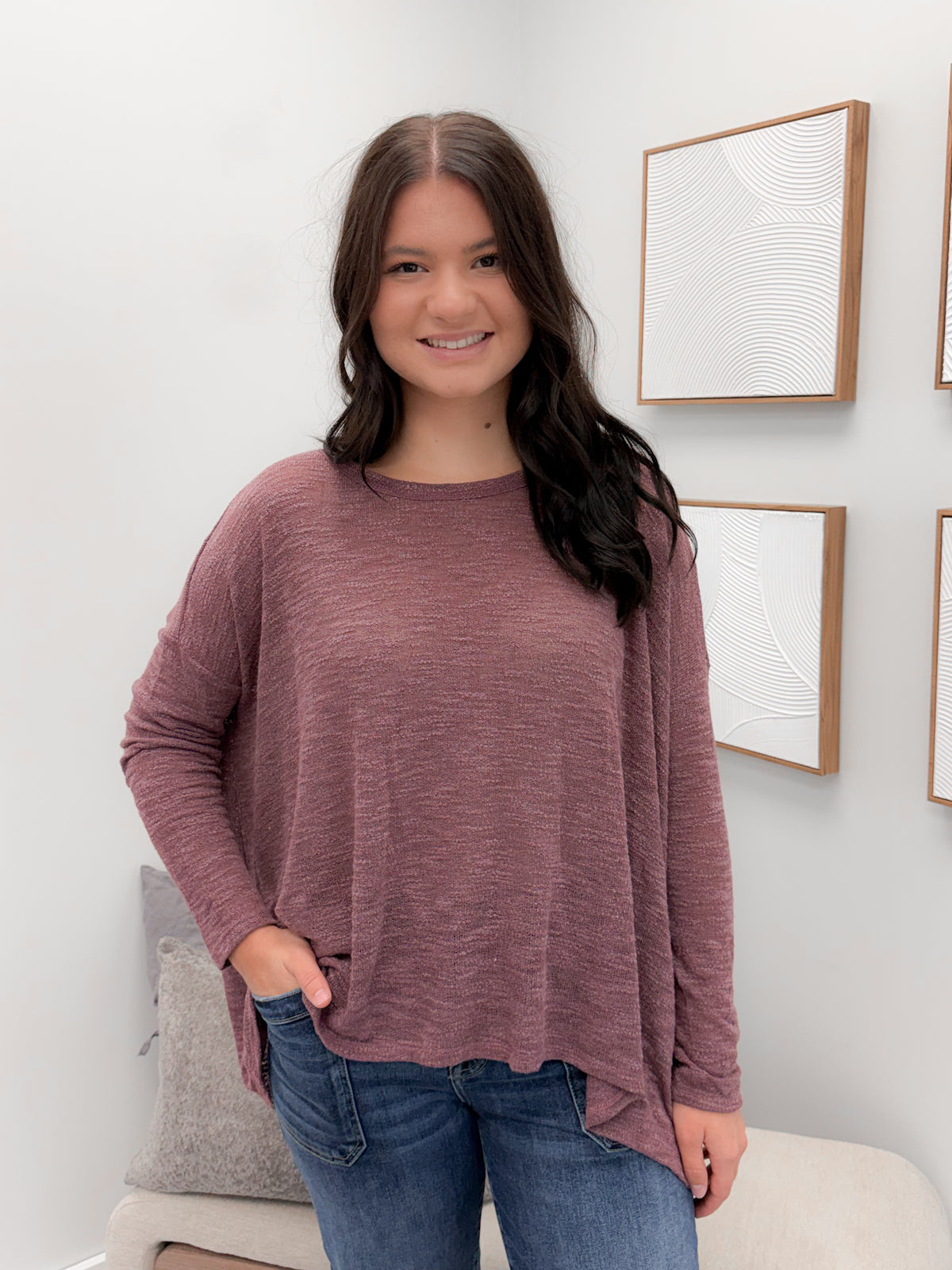 Ethel Long Sleeve in Mauve