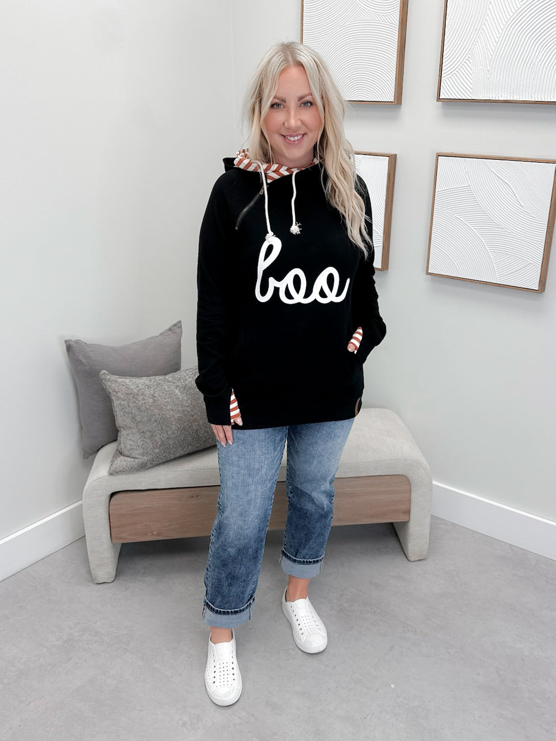 Boo Doublehood Sweatshirt by Ampersand Avenue