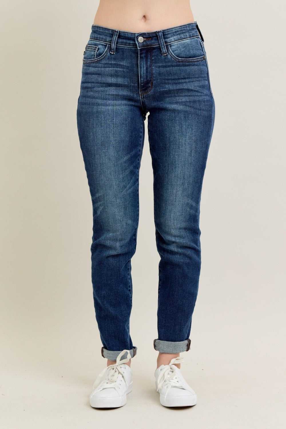 City Cuffed Slim Fit Jeans by Judy Blue