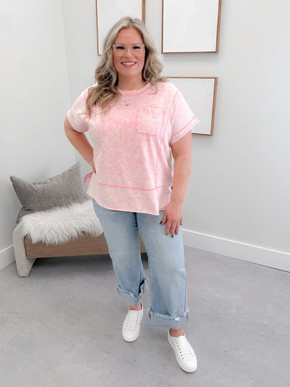 Candy Tee in Washed Pink
