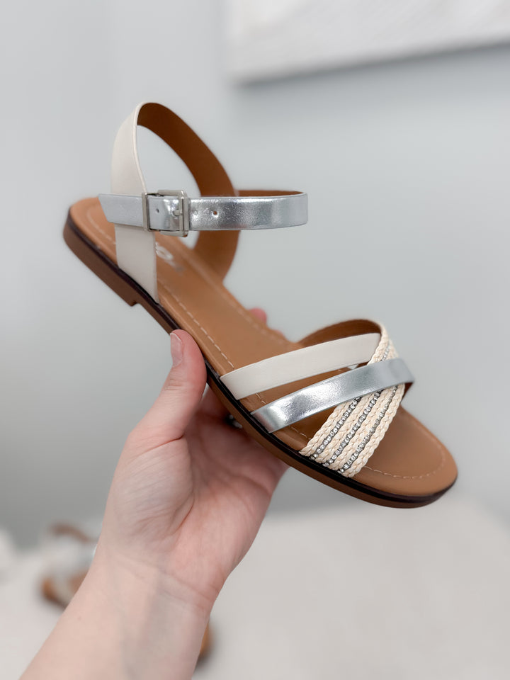 Iris Sandals in Silver Multi