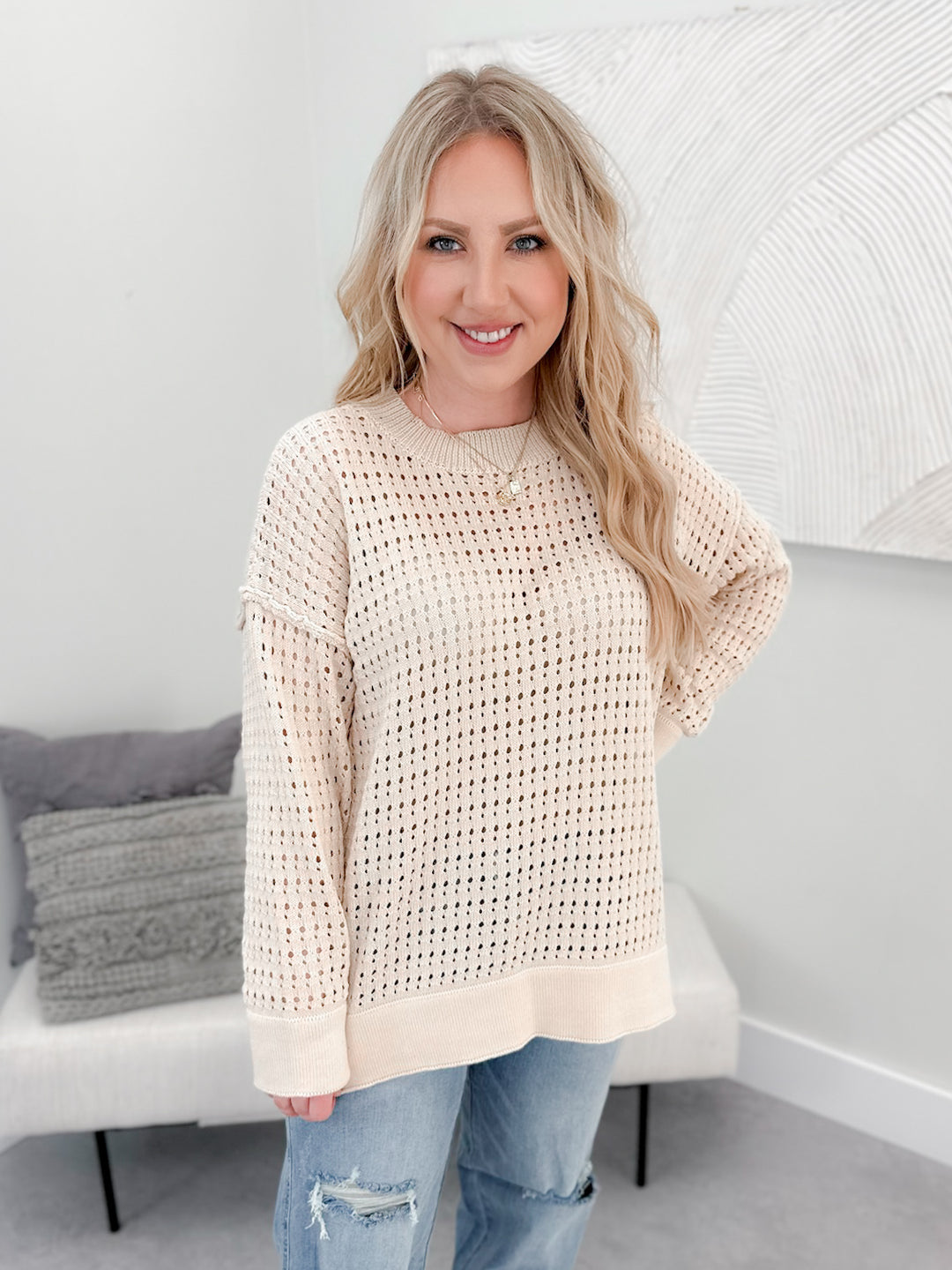 Dove Sweater in Ecru