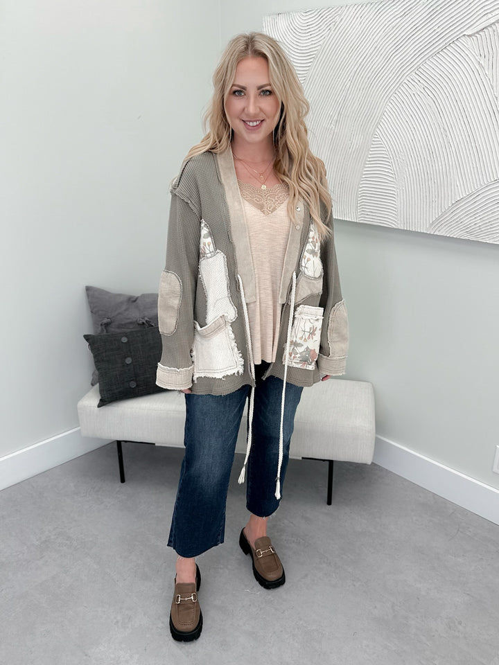 Bowen Cardigan in Olive by Pol