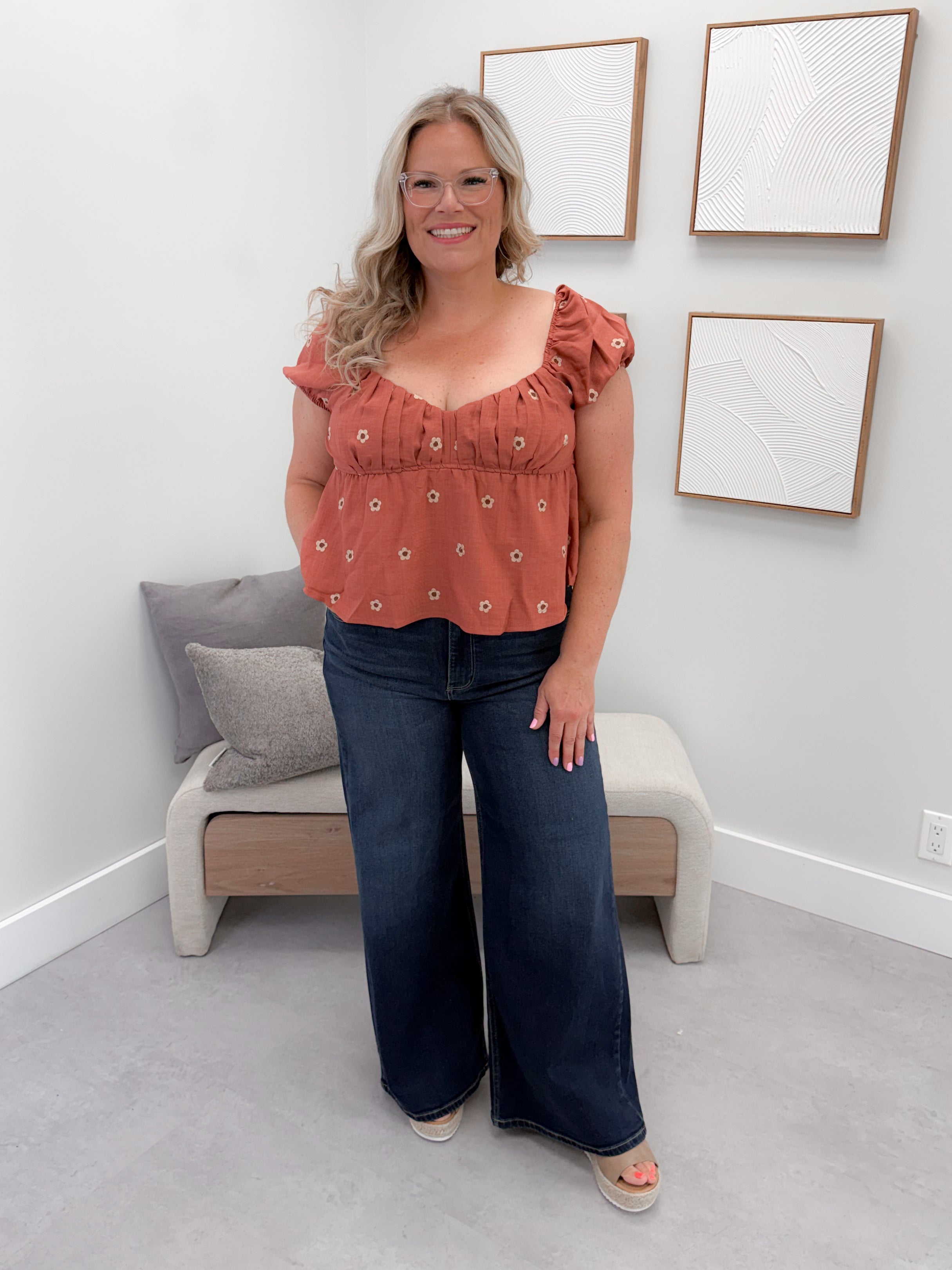 Sweetheart Blouse in Sienna