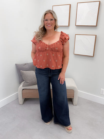 Sweetheart Blouse in Sienna