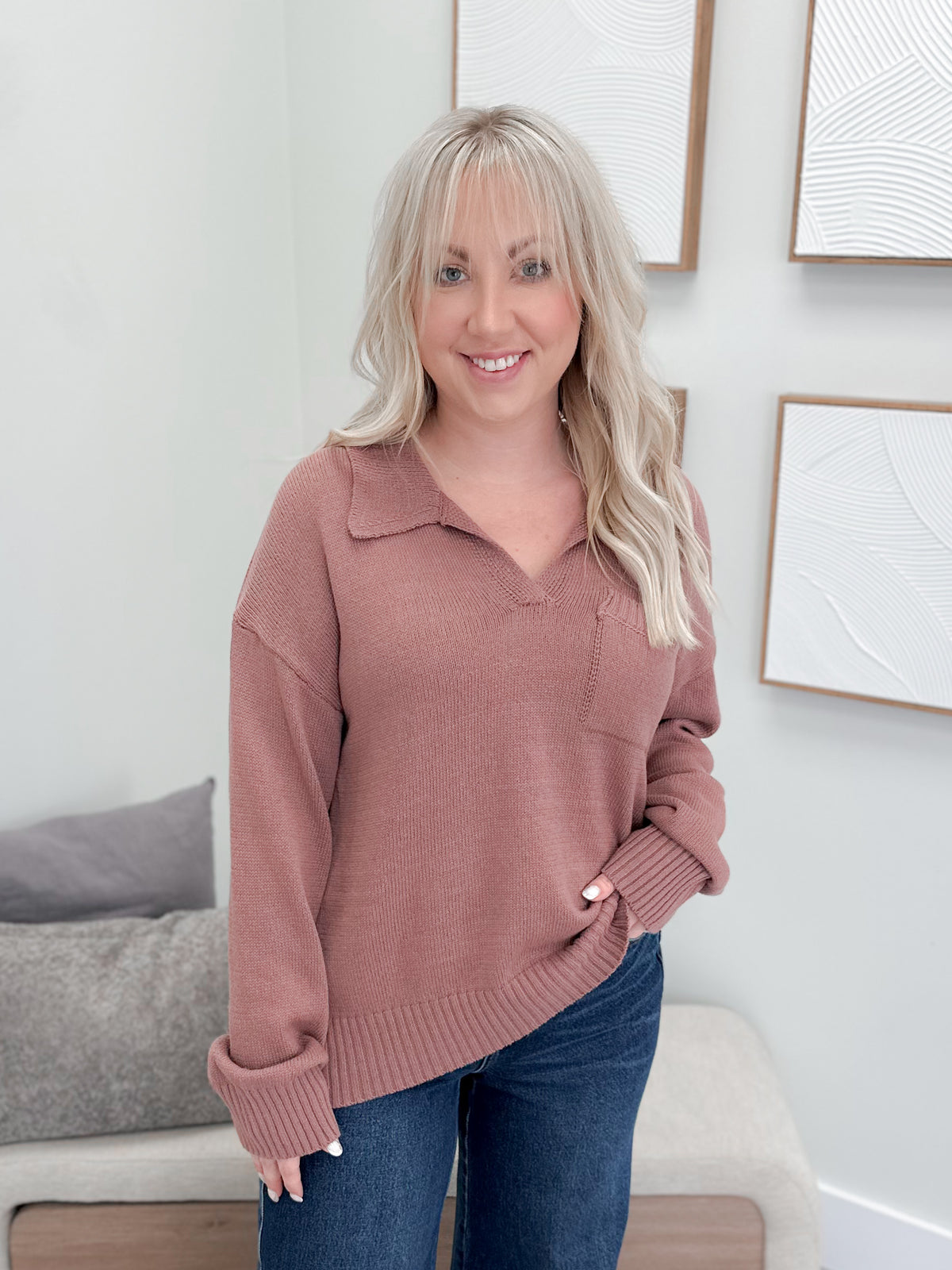 Stacey Sweater in Mauve