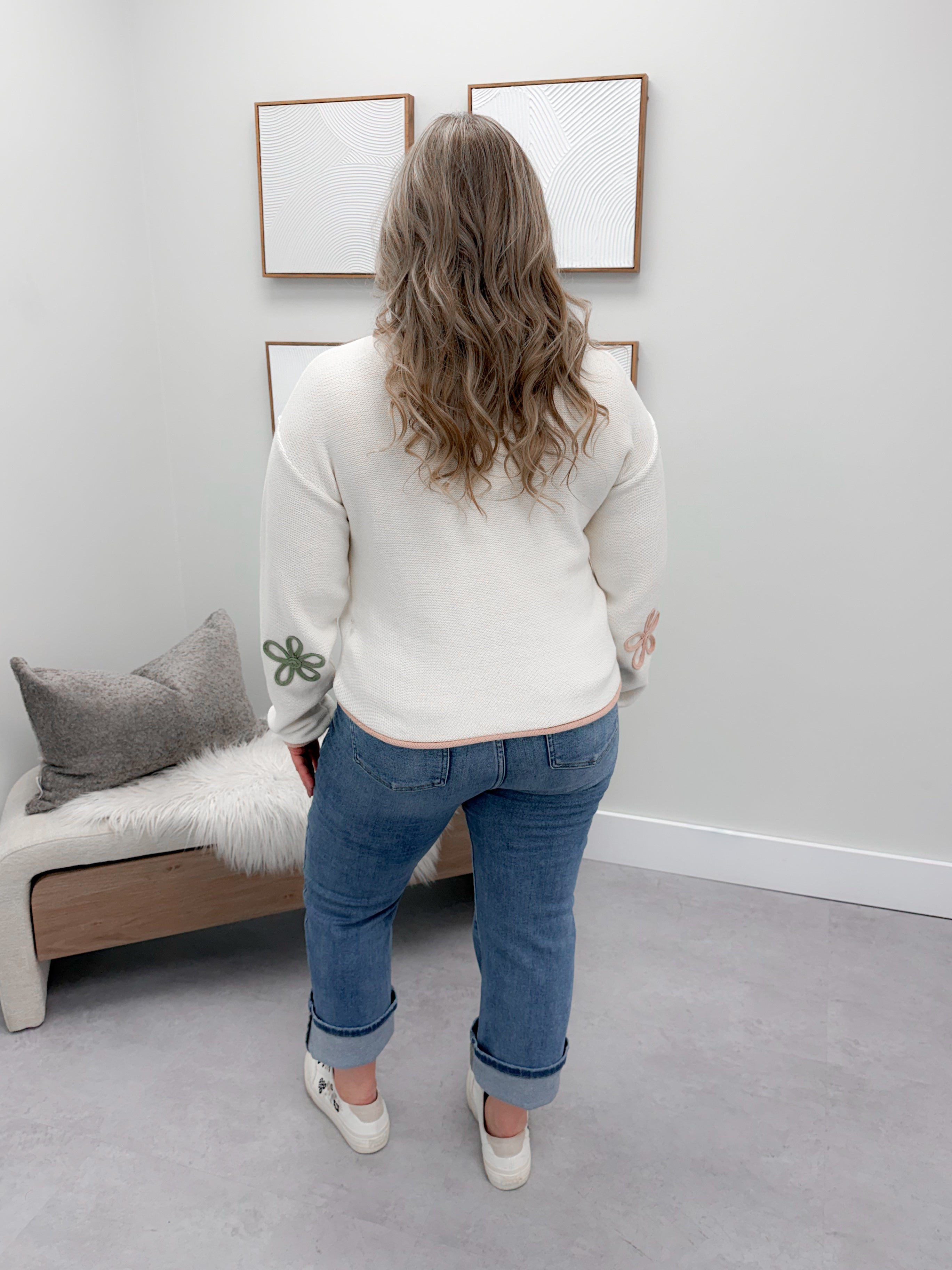 Zoe Sweater in Cream