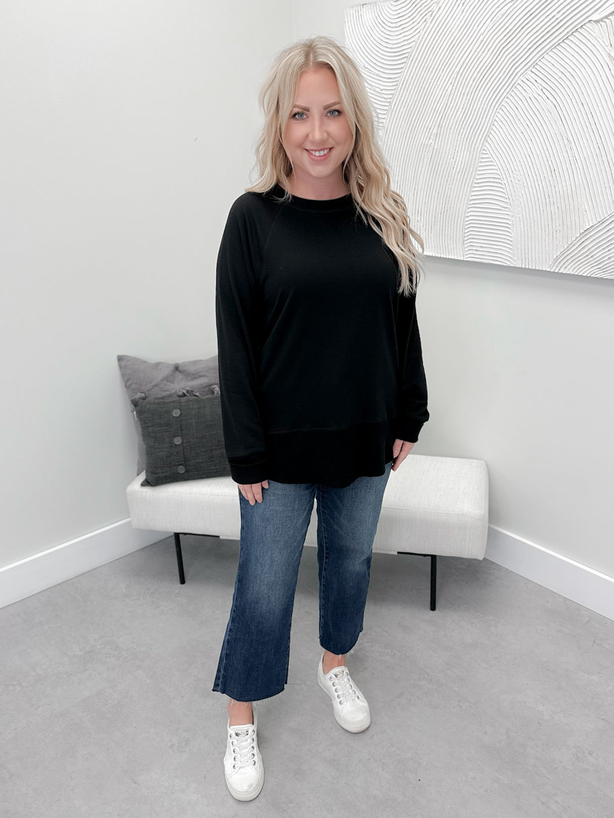 707 Long Sleeve in Black by Twenty Nine The Label