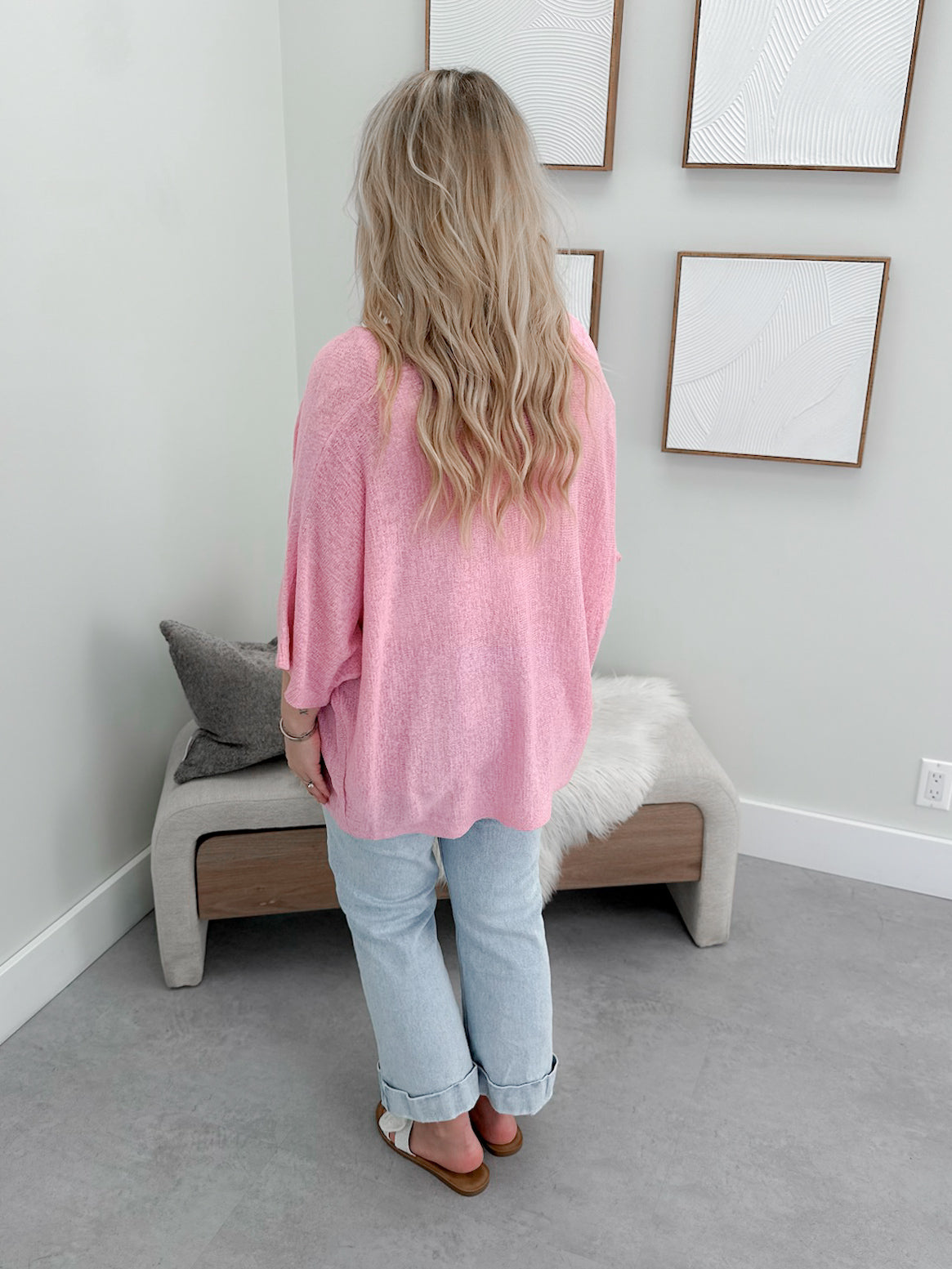 Drew Cardigan in Pink