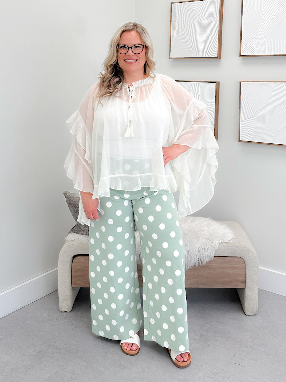 Tatum Blouse in Ivory