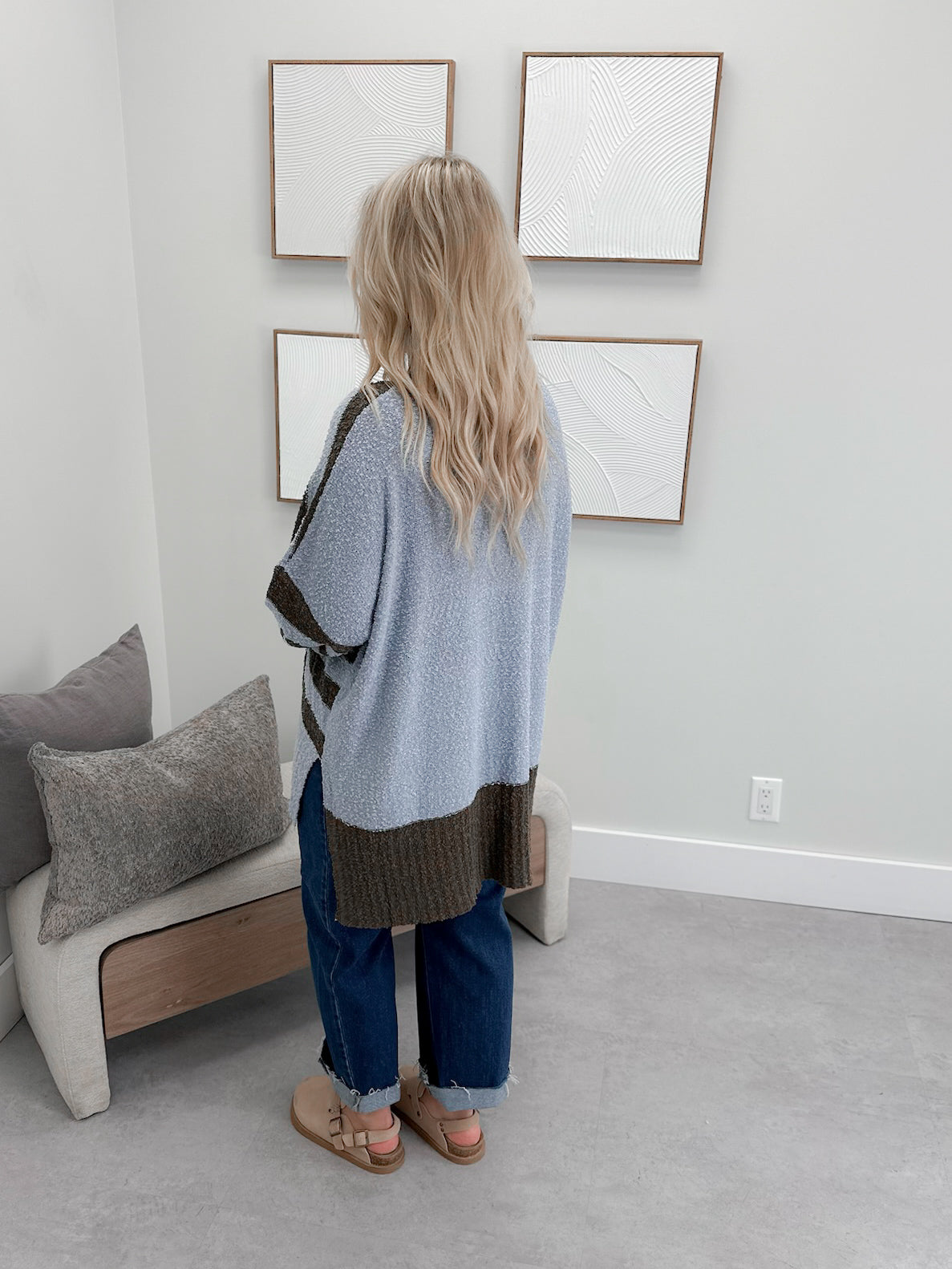 Kalista Cardigan in Blue Stripes