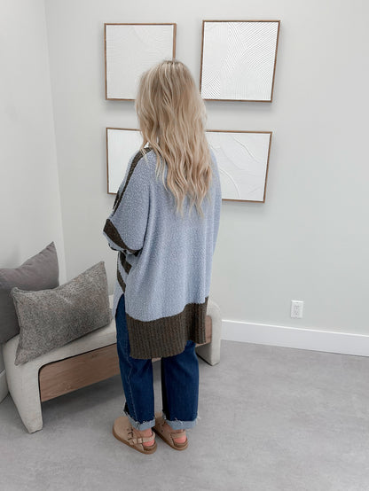 Kalista Cardigan in Blue Stripes