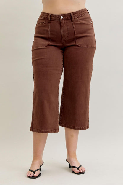 Kemper Cropped Jeans in Maple by Judy Blue