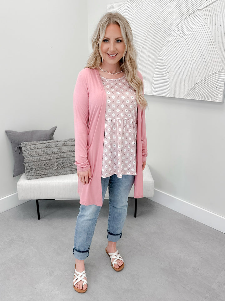 Classic Cardigan in Rose by Michelle Mae