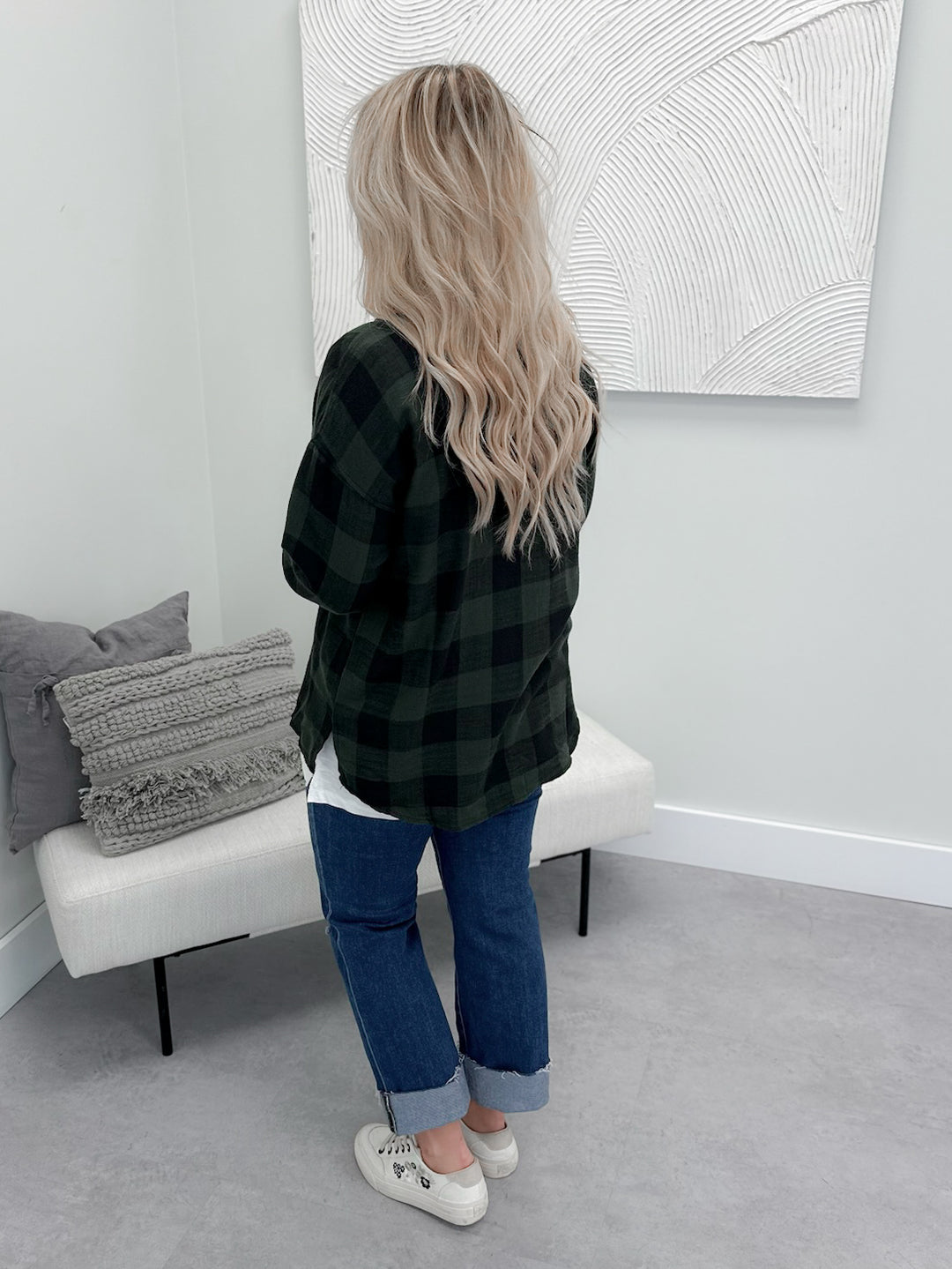 Deana Button Up in Hunter