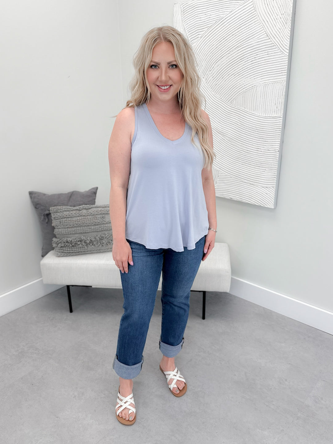 Leina Tank in Blue