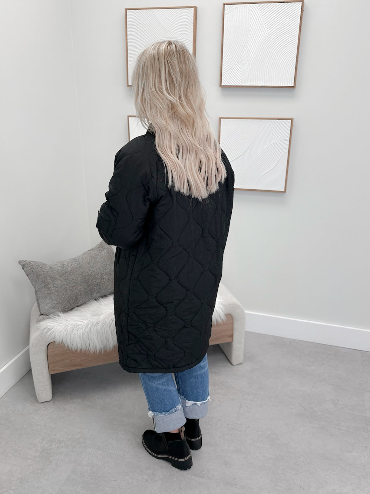 Brave Quilted Jacket in Black