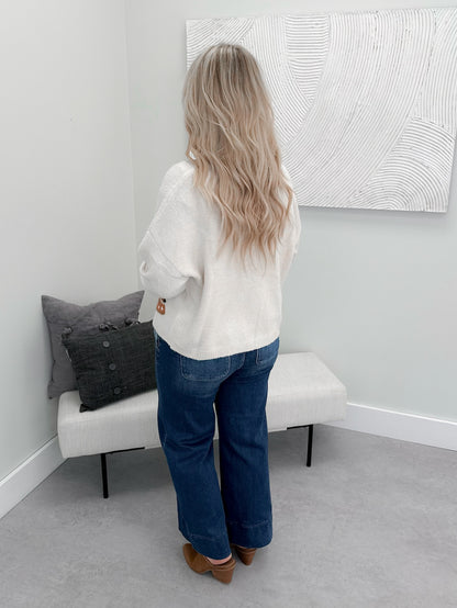 Kelso Horse Cardigan in Cream