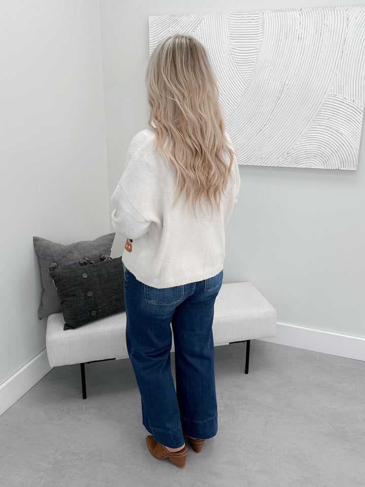 Kelso Horse Cardigan in Cream