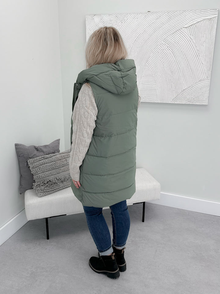 Timber Vest in Dusty Olive