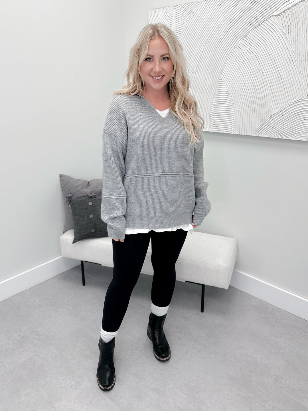Kode Sweater in Grey