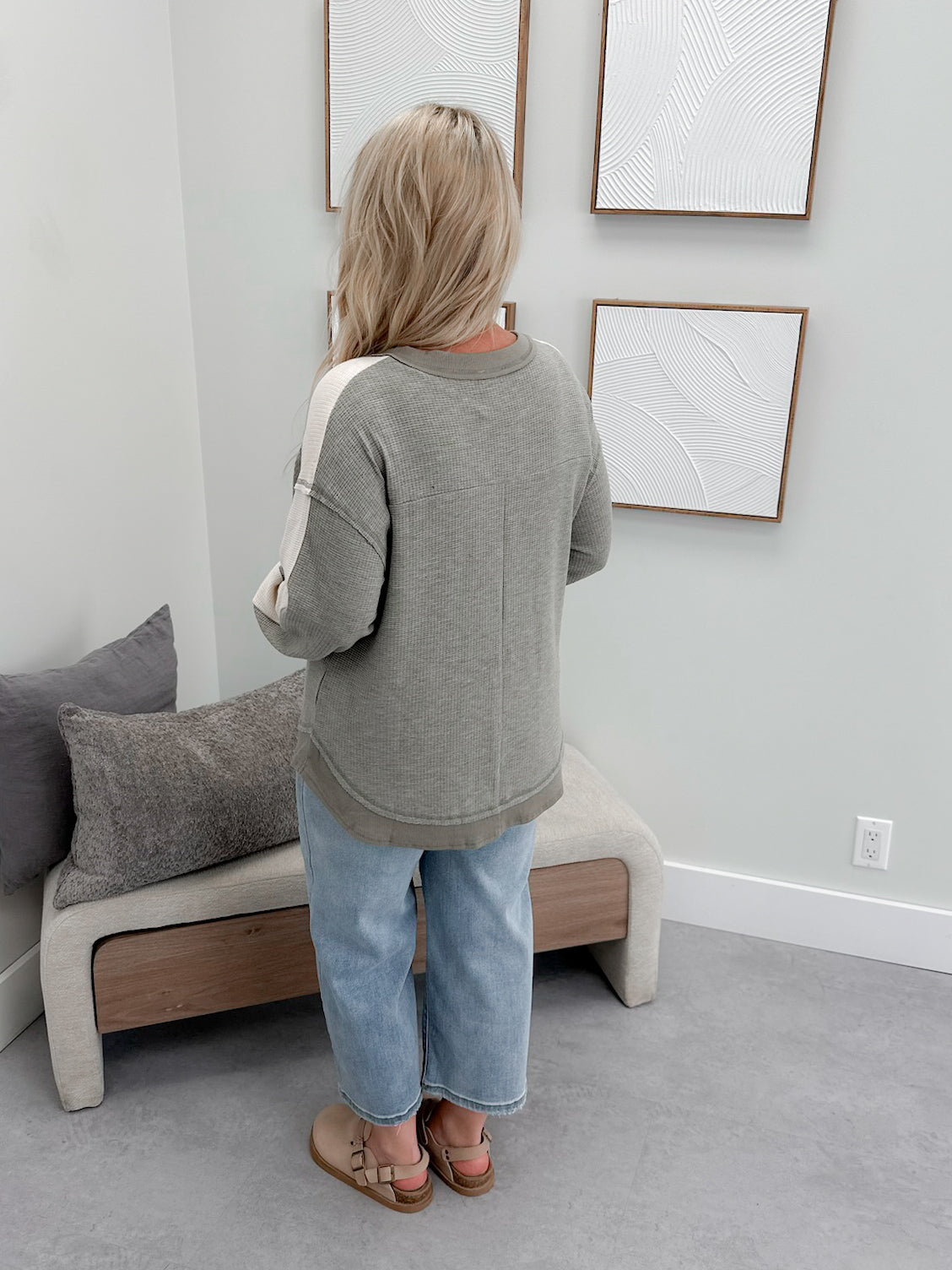 Escape Waffle Knit in Sage