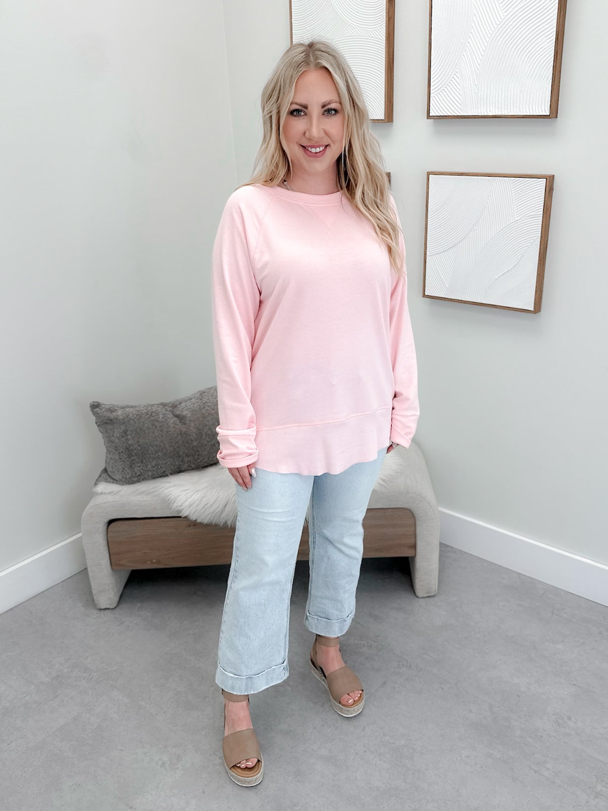 707 Long Sleeve in Petal Pink by Twenty Nine The Label