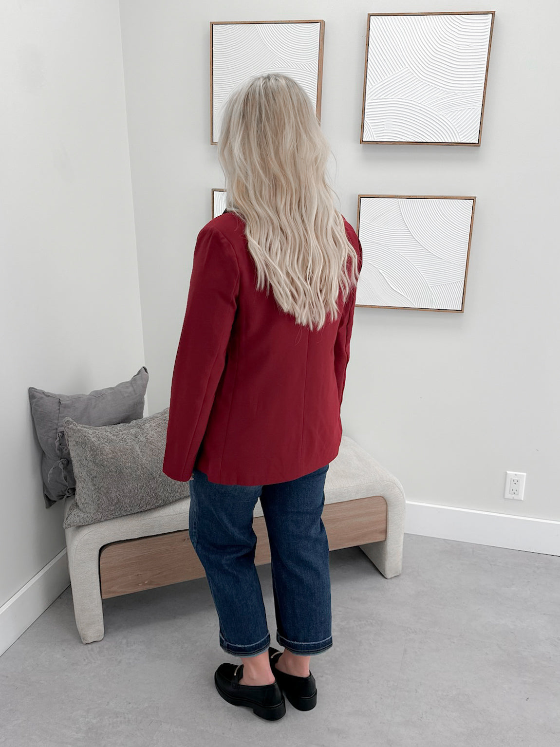 Ayden Blazer in Burgundy