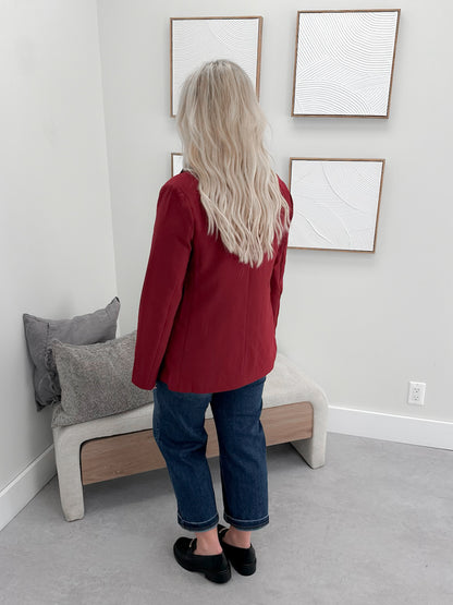 Ayden Blazer in Burgundy