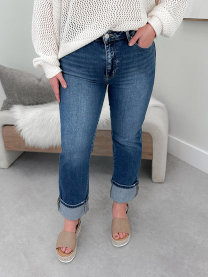 Charlie Ankle Straight Cuff Jeans by Risen