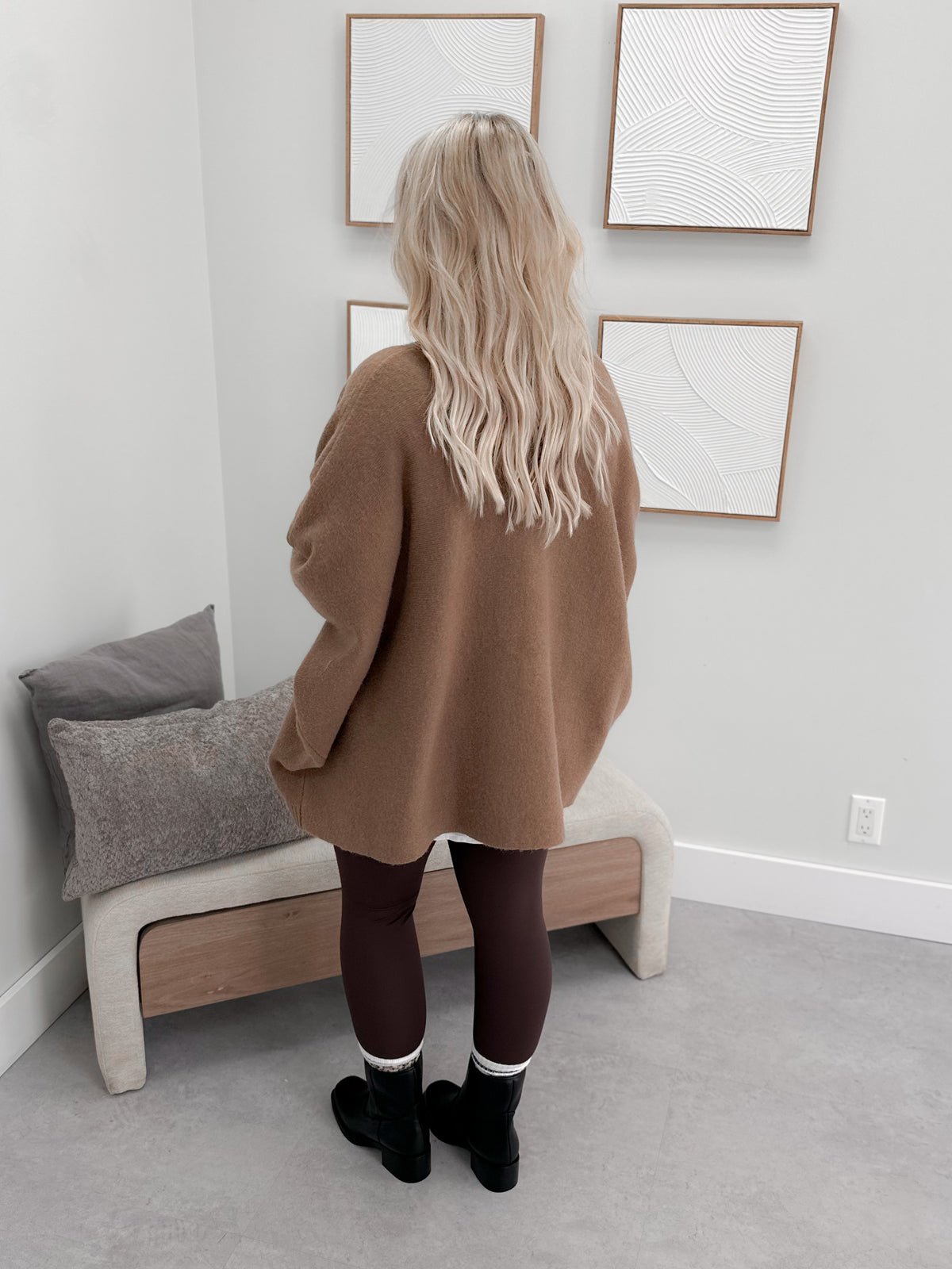 Russel Cocoon Cardigan in Mocha