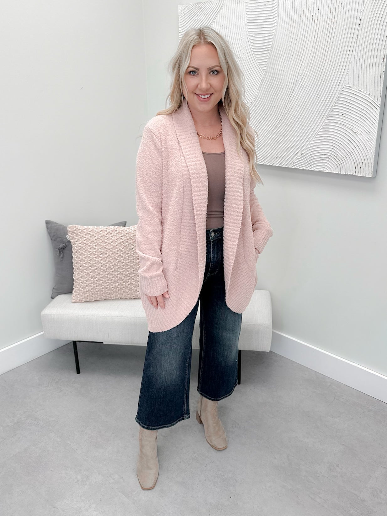 Cake Cardigan in Mauve