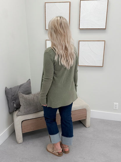 Penelope Cardigan in Light Olive