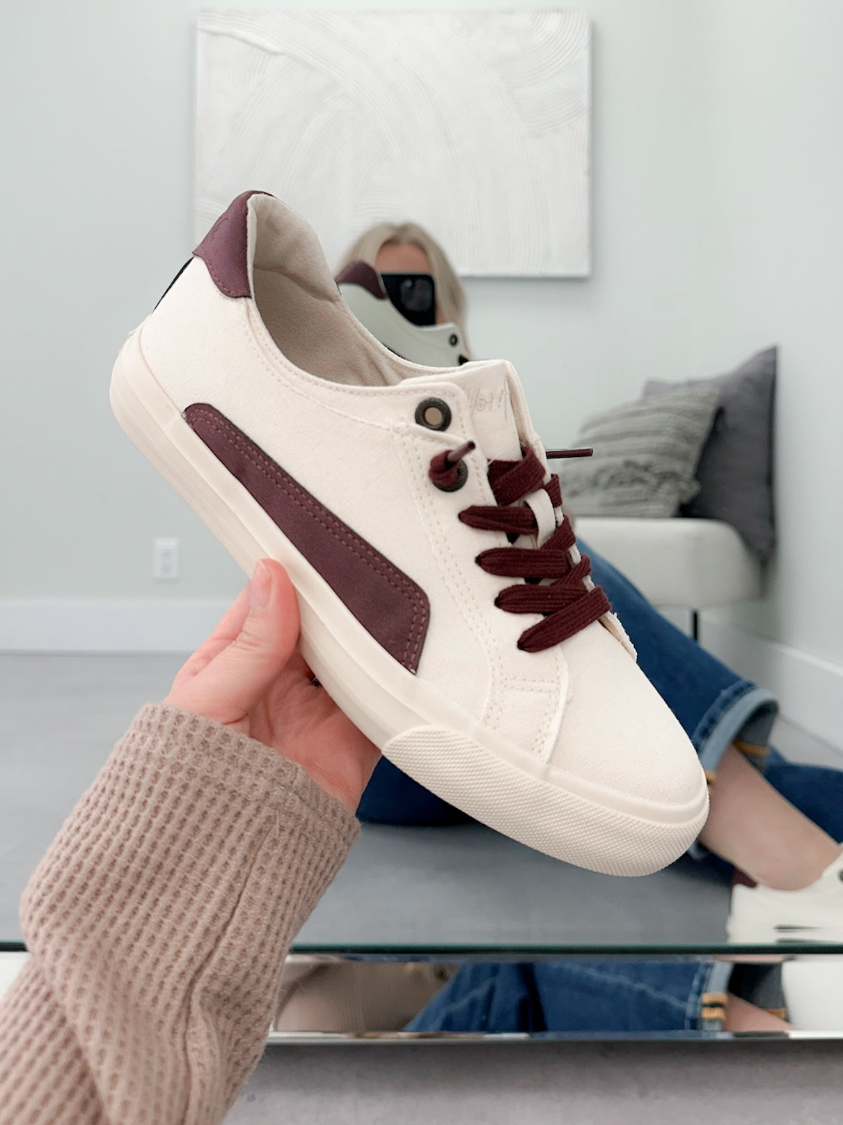 Martina Slip on Sneaker in Cream