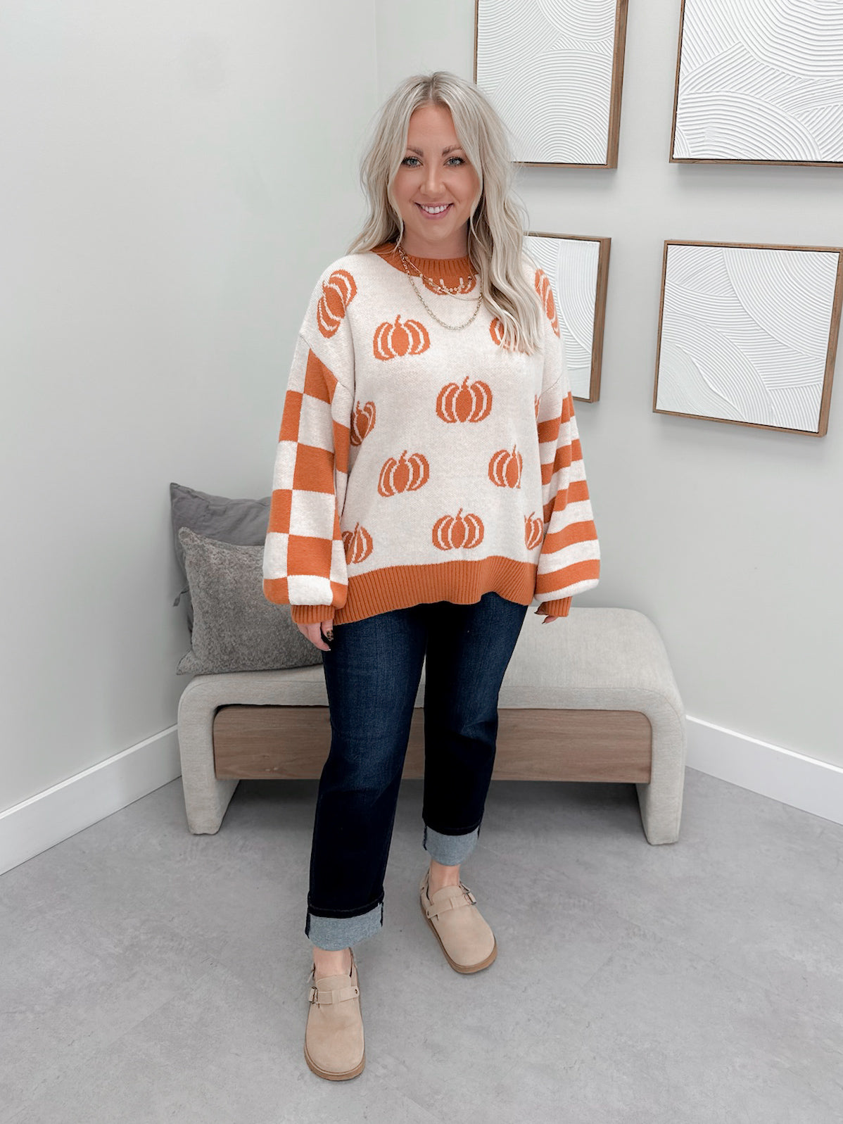Pumpkin Patch Sweater in Pumpkin