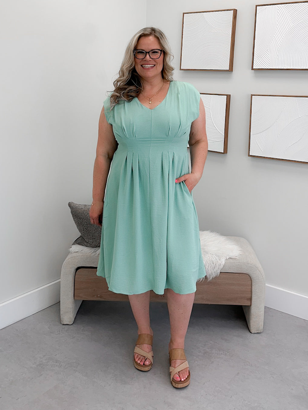 Swish Dress in Sage