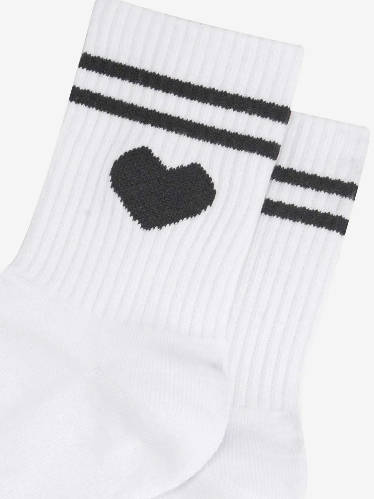 Sporty Socks in Black Heart