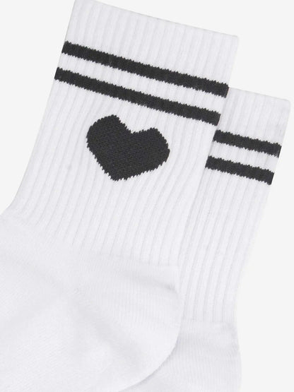 Sporty Socks in Black Heart
