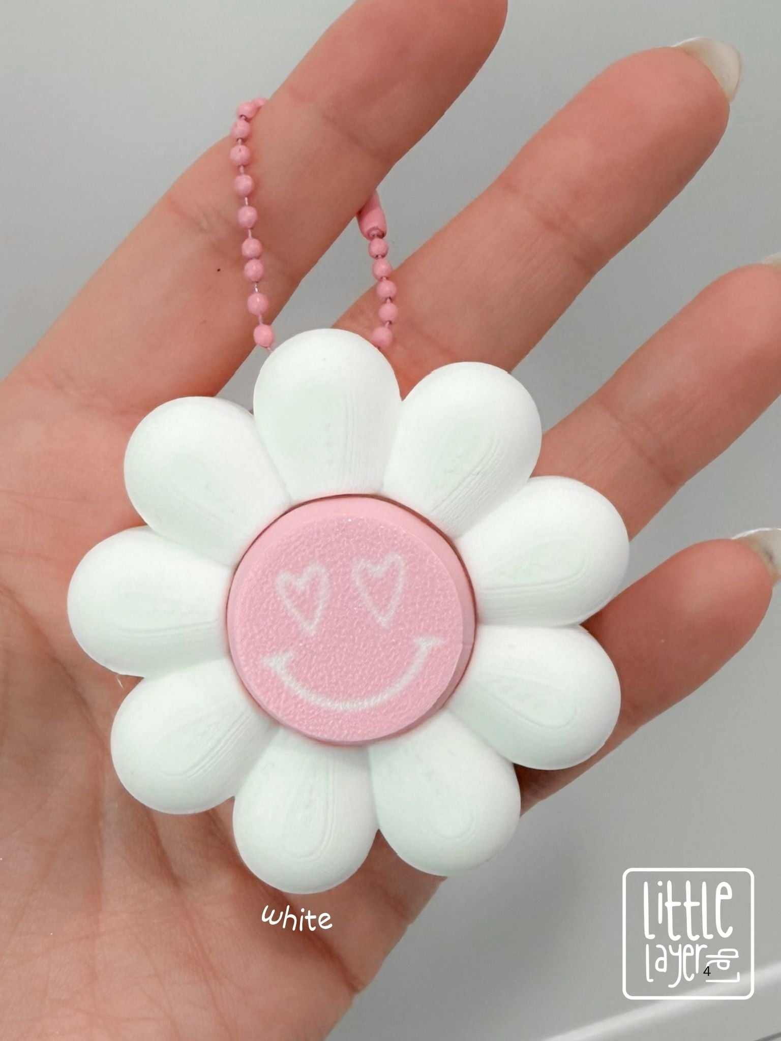 Flower Clicker Keychain