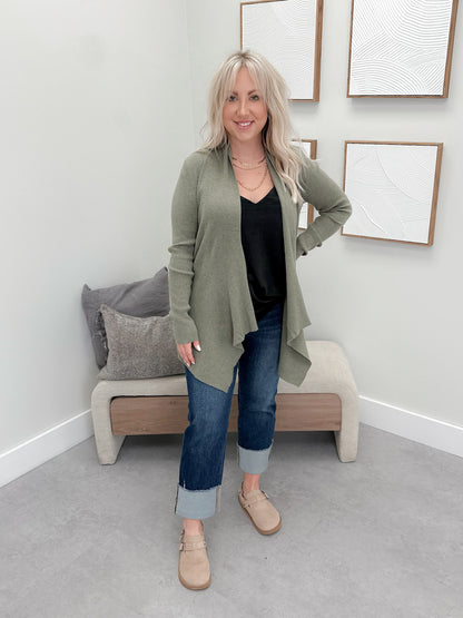 Penelope Cardigan in Light Olive