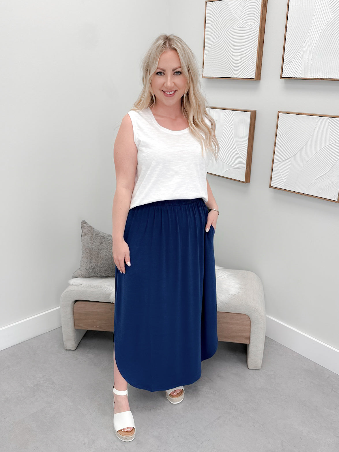 Getaway Skirt in Navy