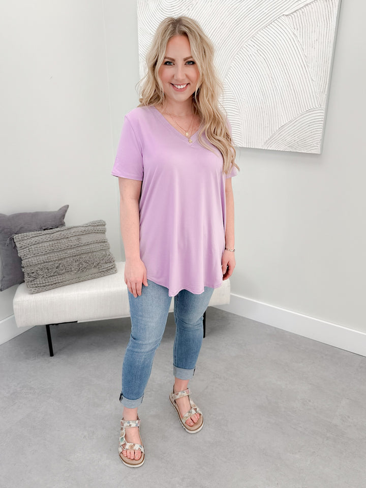 Buttery Basic Tee in Lavender